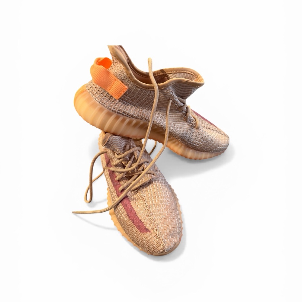 Adidas Yeezy Peach/Tan Knit Sneakers